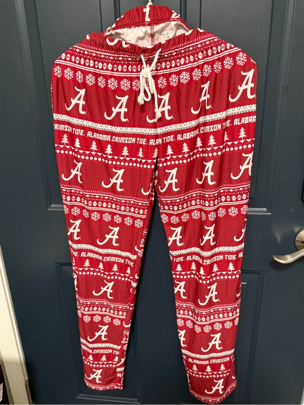 Alabama Crimson Tide Men's Red Holiday Jogger Pants
